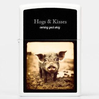 Custom Hogs & Kisses Heirloom Farmhouse Zippo Lighter