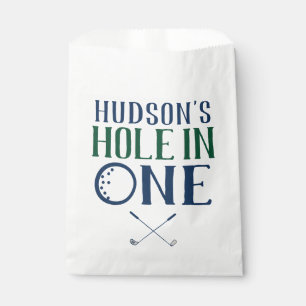Custom Hole in One First Birthday Favor Bags