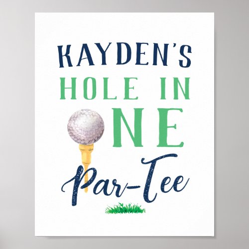 Custom Hole in One Golf Birthday Sign