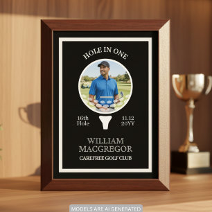 Custom Hole in One Photo Golf Award Plaque