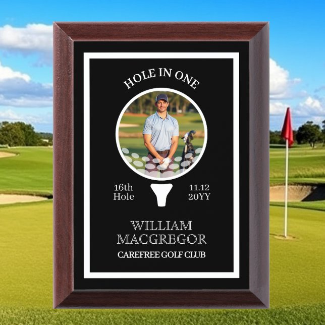 Custom Hole in One Photo Golf Award Plaque (Creator Uploaded)