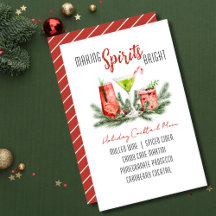 Custom Holiday Bar Menu – Making Spirits Bright