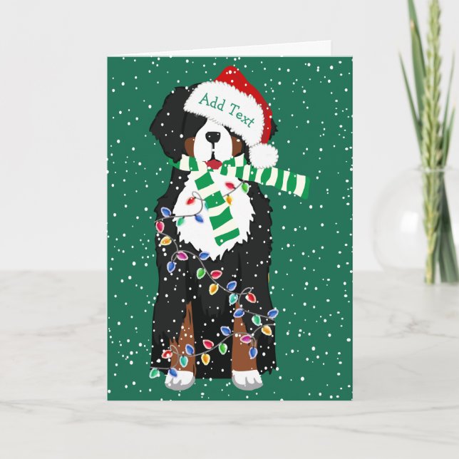 Custom Holiday Bernese Mountain Christmas Dog (Front)