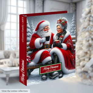 Custom Holiday Binder Mr. and Mrs. Claus Artwork