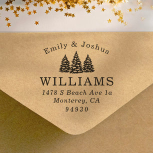 Custom Holiday Christmas Cards & Envelope address Self-inking Stamp