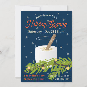 Custom Holiday Eggnog Party Invitation