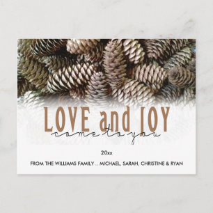 Custom Holiday Love and Joy Pine Cone