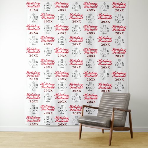 Custom Holiday Party Step and Repeat Backdrop