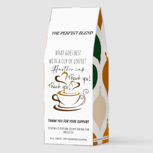 Custom Holiday Personalized Classic  Thank You Gif Roasted Coffee