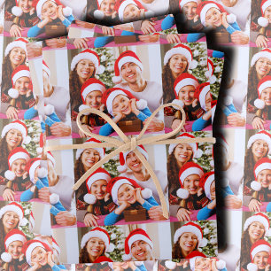 Custom Holiday Photo Collage Wrapping Paper Sheets