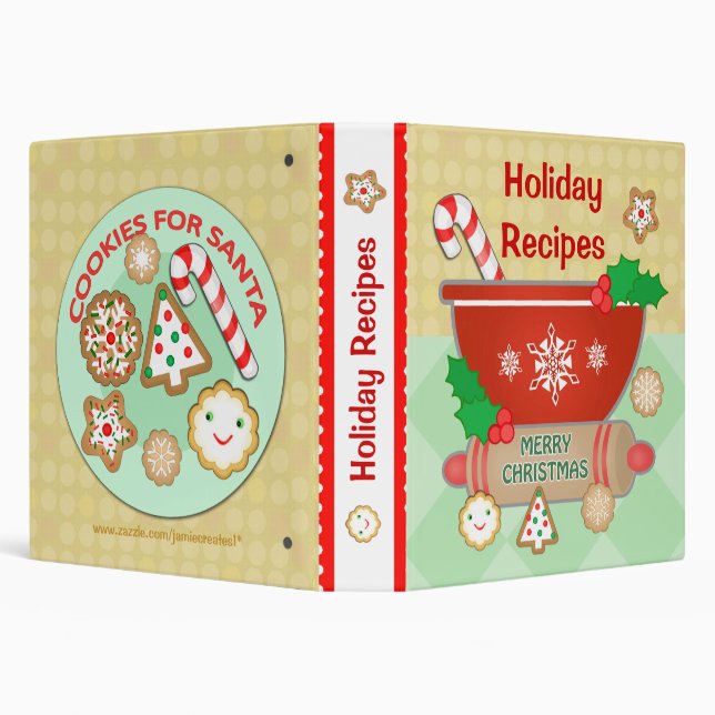 Custom Holiday Recipe Binder (Background)