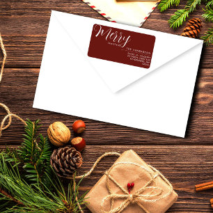 Custom Holiday Return Address Label Personalized