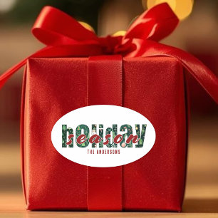 Custom Holiday Season Typography Sticker