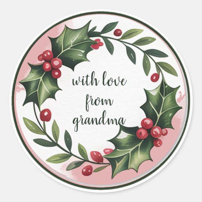 Custom Holiday Stickers to Personalize (Front)