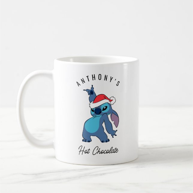 Custom Holiday Stitch | Hot Chocolate Coffee Mug (Left)