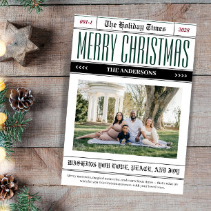 Custom Holiday Times Newspaper Christmas Photo