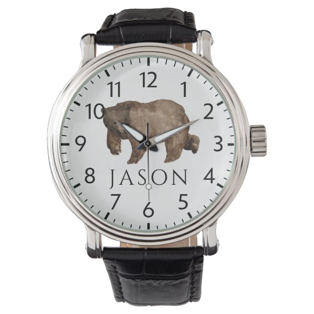 Custom Holiday Watch for Hunter Man | Bear Design (Front)