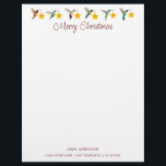 Custom Holidays Hummingbirds  Letterhead<br><div class="desc">Custom Holidays Hummingbird Letterhead featuring North American hummingbirds such as Ruby-throated,  Rufous,  Allen's and Broad-tailed Hummingbirds carrying stars.  The font style,  size and color can be changed by clicking on "Edit using design tool". All bird images taken from original artwork.</div>