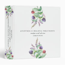 Custom Holistic Organic Natural Recipes Binder