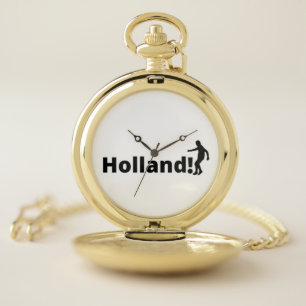 Custom Holland Athletic Fan Identity Pocket Watch