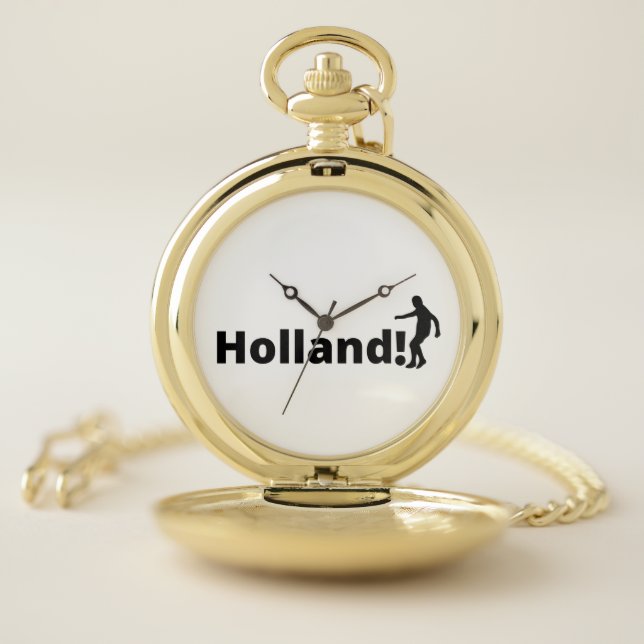Custom Holland Athletic Fan Identity Pocket Watch (Inside)