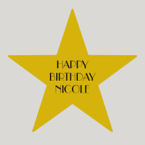 Custom Hollywood Birthday Star Wall Decal