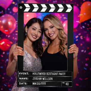 Custom Hollywood Party Photo Prop, Clapperboard Selfie Frame