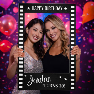 Custom Hollywood Party Photo Prop, Film Strip Selfie Frame