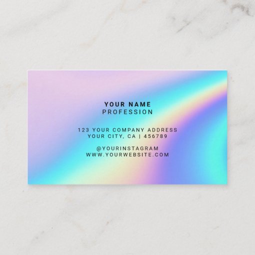 Custom Holographic Business Card Zazzle