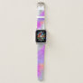 Custom holographic colorful glitter drips cute apple watch band