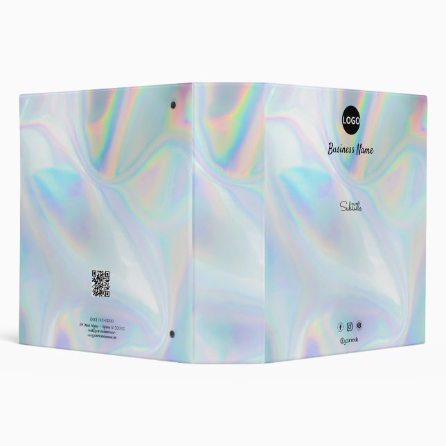 Custom Holographic Logo Notebook 3 Ring Binder (Background)