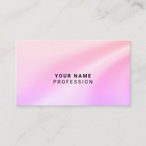 Custom Holographic Pastel Orange Pink Purple  Business Card