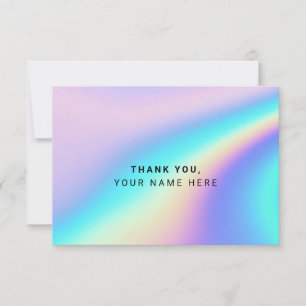 Custom Holographic Simple Thank You Cards