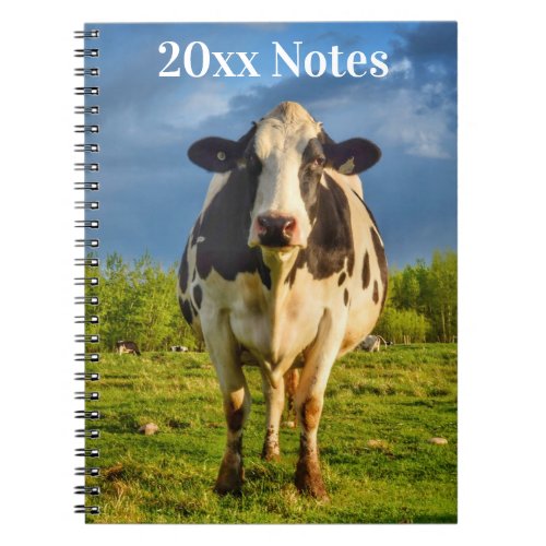 Custom Holstein Cow Business Notebook