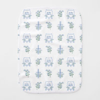 Custom Holy Baptism First Communion Floral Baby