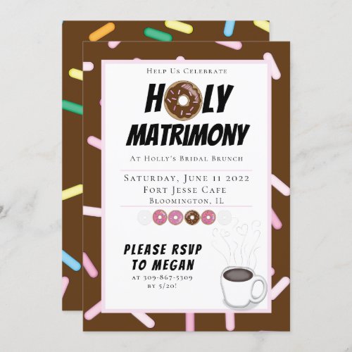 Custom Holy Matrimony Brunch Invitation