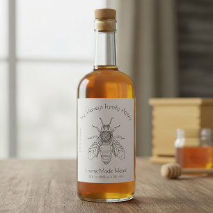 Custom Home Brewed Honey Wine Label