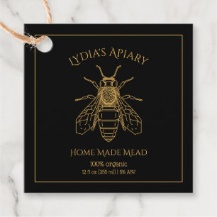 Custom Home Brewed Honey Wine Square Tag