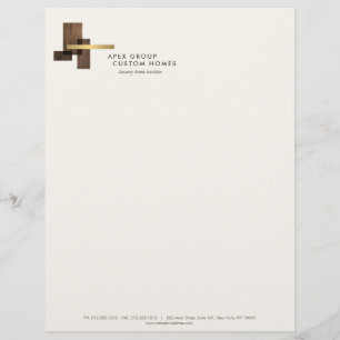 Custom Home Builder Logo Ivory Letterhead