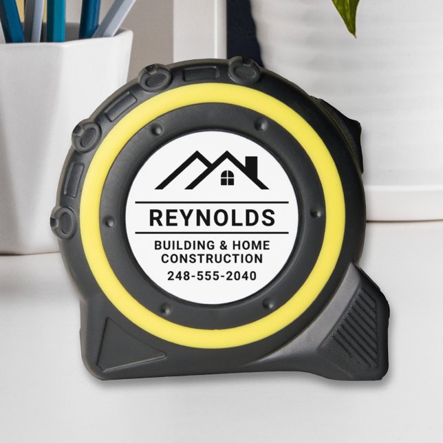 Custom Home Construction Business Name Tape Measure (Creator Uploaded)