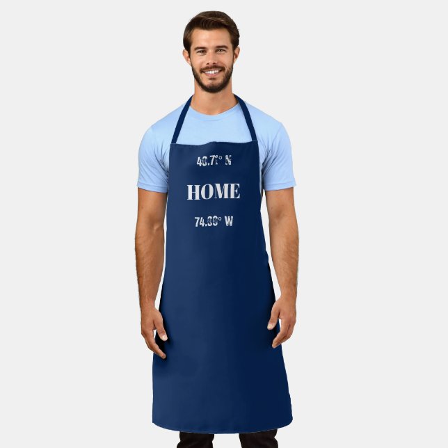 Custom Home Coordinates Apron (Worn)