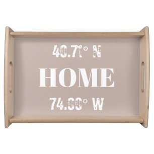 Custom Home Coordinates  Serving Tray