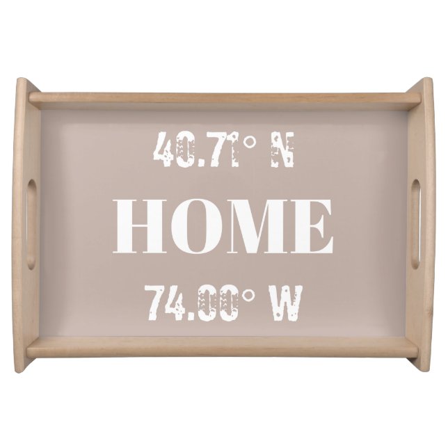 Custom Home Coordinates  Serving Tray (Front)