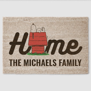 Custom HOME   Cozy Peanuts Snoopy Napping Fiber Doormat