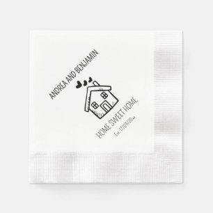 Custom Home Sweet Home Housewarming Napkins