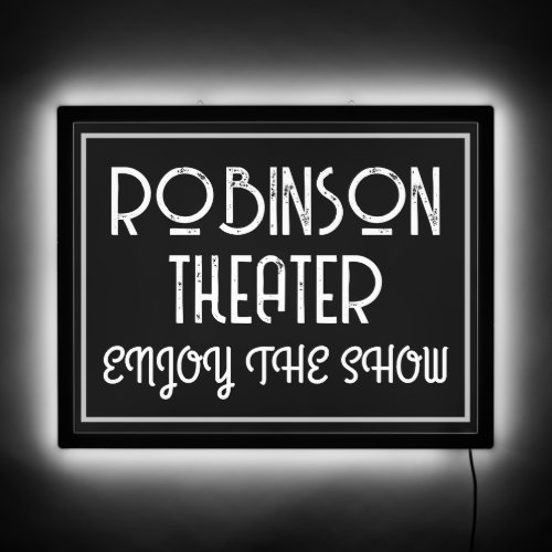Custom Home Theater Enjoy The Show  LED Sign