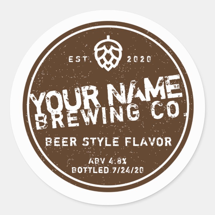 Custom Homebrew Beer Labels Change words colors Zazzle