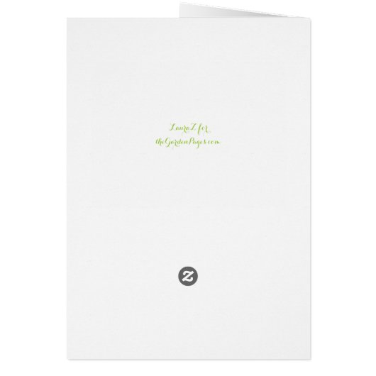 Custom Homegrown Tomato Garden Slogan Card (Back)