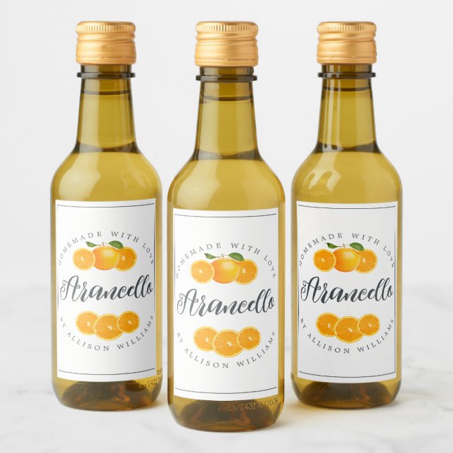 Custom Homemade Arancello Label (Bottles)