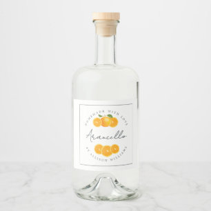 Custom Homemade Arancello Label